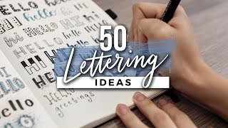 50 Hand Lettering Ideas Easy Ways to Change Up Your Writing Style [upl. by Ijic]