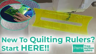 GET STARTED with with SIMPLE geometric shapes using Parrs free motion quilting rulers [upl. by Elenore260]