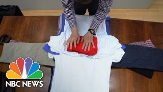 Bundle Packing For Wrinkle Free Clothes  CarryOn  NBC News [upl. by Anirok390]