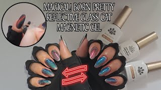 MAGICAL How to Use Born Pretty Reflective Glass Cat Magnetic Gel Magical Gel Polish Rosediy13 2023 [upl. by Mccullough]