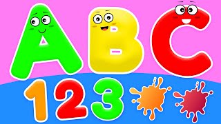 ABC Phonics Song Colors and 123  English Alphabet A to Z  ABC Song  A For Apple  Alphabets Song [upl. by Thacher]