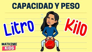 Aprende UNIDADES DE MEDIDA  capacidad y peso  PRIMARIA [upl. by Reivaz]