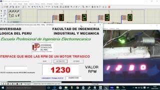 PROTEUS Medir RPM con Arduino y visualizarlo en una tarjeta de conteo de cuatro digitos [upl. by Boor914]