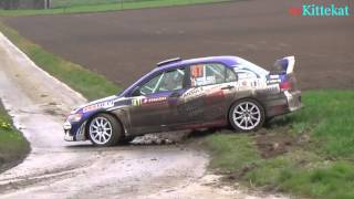 Spin Rallye de Wallonie Vanden Abeele  Vandemoortele Mitsubishi Lancer [upl. by Enyamert]