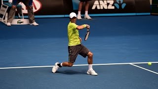 Nicolas Almagro v Kei Nishikori highlights 1R  Australian Open 2015 [upl. by Hollie]