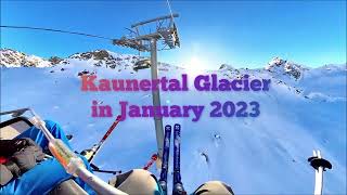 Kaunertaler Gletscher im Januar 2023  Glacier Skiing [upl. by Asilav743]