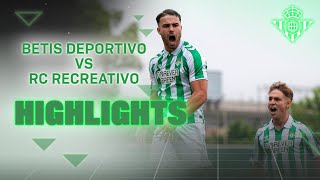 Resumen del partido Betis DeportivoRC Recreativo de Huelva 31  CANTERA [upl. by Bille]