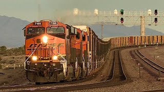 BNSF Freight Trains Southern California Desert 2024 [upl. by Nunci]