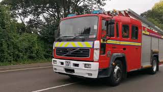 RESERVE 05 PLATE whitehill cheadle pump double turnout from whitehill fire station GMFRS [upl. by Annahaj]