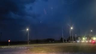 meso cyclone over Bridgeville Delaware with shelf clouds intense lightning non stop no audio [upl. by Harley]