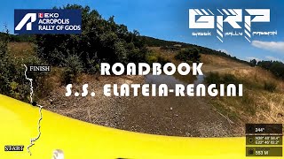 WRC Rally Acropolis 2022  Roadbook  SS ElatiaRengini [upl. by Rick]