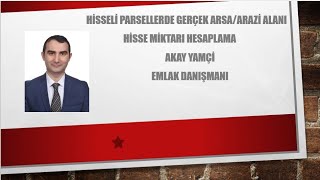 Hisse Tapulu Parsellerde Arsa AlanıHisse Miktarı veya Tapu Alanı Nasıl Hesaplanır hisseliparsel [upl. by Kalin]