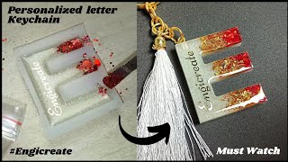 Simple way to make Personalized keychain  Resin Art [upl. by Led]