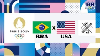 BRASIL X EUA AO VIVO COM IMAGENS  OLIMPÍADAS PARIS 2024  VÔLEI FEMININO SEMIFINAL [upl. by Nievelt232]