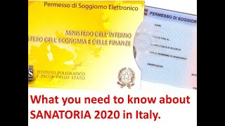 SANATORIA 2020 IN ITALY  WORKING PERMIT  PERMESSO DI SOGGIORNO [upl. by Nameloc618]