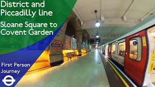 London Underground First Person Journey  Sloane Square to Covent Garden via Gloucester Road [upl. by Mauretta222]