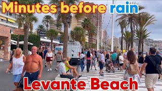 Benidorm Levante Beach  Minutes before Rain ⛈️ benidormbyana [upl. by Bevis]