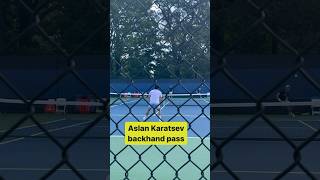 Aslan Karatsev with great control on the backhand pass in practice at the citiopen [upl. by Celina684]