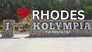 Kolympia  Kolymbia Rhodes Greece 2024 Full Walk Tour [upl. by Osborn]