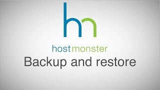 How to use the backup and restore tool at Hostmonstercom [upl. by Jobe]