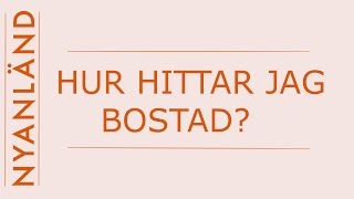 Nyanländ Hitta bostad [upl. by Hsitirb]