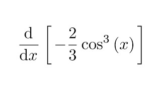 Derivative of 23cos3x [upl. by Gnihc]