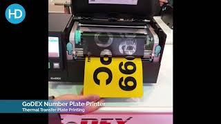 Number plate printer from GoDEX  HD Labels [upl. by Iah]