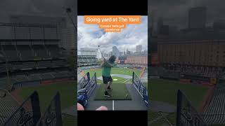 What a great experience to hit golf balls at Camden Yards today with my son upperdeck golf [upl. by Stedt]