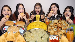 Golgappa Momos Spicy Maggi Burger and Samosa Eating Challenge  All Finished In 10 Sec Challenge [upl. by Nerrad]