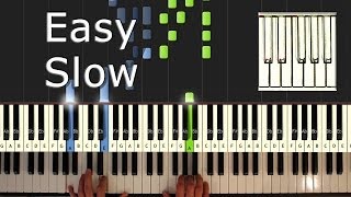 Yiruma  River Flows In You  SLOW  Piano Tutorial Easy  How to Play synthesia [upl. by Peterec94]