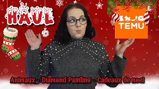 HAUL TEMU 💸  Animaux Diamond painting Cadeaux de Noel  Calendrier de lavent 1624 [upl. by Kirtap955]