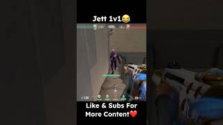 Jett 1v1 new map abyss😂 valorant valorantfunny valorantmemes [upl. by Tesler]