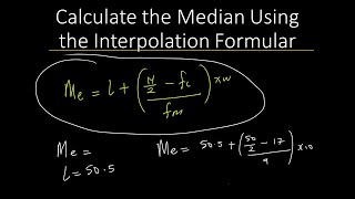 How to Calculate the Median Using the Interpolation Formula [upl. by Harmonie]