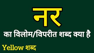 नर का विलोम शब्द  Nar ka vilom shabdh  Vilom Shabdh [upl. by Aztiray]