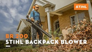 STIHL BR 200 Backpack Blower  Features and Benefits [upl. by Cadmarr]