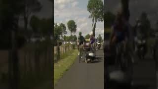 Still heartbreaking Hoogerland and Flecha Crash at Tour de France 2011 🤭 shorts  Eurosport [upl. by Namlak]