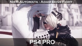 NieR Automata  Adam Copied City Boss Fight 8 PS4 PRO [upl. by Ahselak]