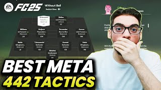 BEST META 442 FORMATION AND CUSTOM TACTICS IN FC 25 ULTIMATE TEAM [upl. by Aihsia]