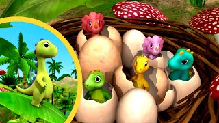 Tel met me mee  10 Kleine Dinos 🦕  Little Baby Bum  Moonbug Kids Nederlands  Kindertekenfilms [upl. by Amaryllis]