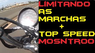 TOP SPEED MONSTRO LIMITANDO AS MARCHAS TITAN 125cc [upl. by Rehctaht722]