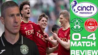 MONTGOMERY OUT HIBERNIAN 04 ABERDEEN  SCOTTISH PREMIERSHIP  MATCH REVIEW [upl. by Naltiac]