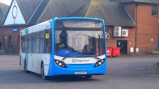 Stagecoach 27204 departs Leverington 30012024 [upl. by Ruyam]