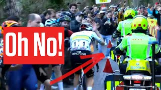 Tadej Pogacar Enraged With Police Motorbike At Volta a Catalunya [upl. by Notecnirp]