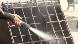 Dustless Blasting Mortar and Concrete [upl. by Aihsatsan]