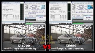 Core i7 6700 VS Xeon X5650 render speed test MayTinhKimLongcom [upl. by Clyde]