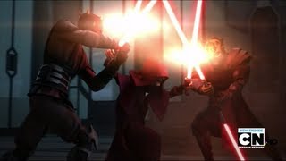 Star Wars The Clone Wars  ObiWan Kenobi vs General Grievous 1080p [upl. by Enomahs368]