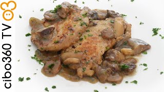 Scaloppine di maiale ai funghi [upl. by Eardnoed]