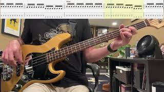 She Sells Sanctuary by The Cult Isolated Bass Cover with Tablature and Notation [upl. by Aleka]