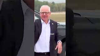 Tim Walz is gesticulating again as he heads to New York for the VP debate [upl. by Ibib]