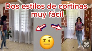 Realiza dos diseños de CORTINAS MUY FÁCIL  Tutorial Hazlo tú mismo [upl. by Soo362]